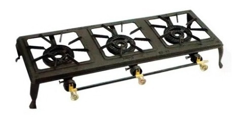 Anafe de tres hornallas - Hierro fundido