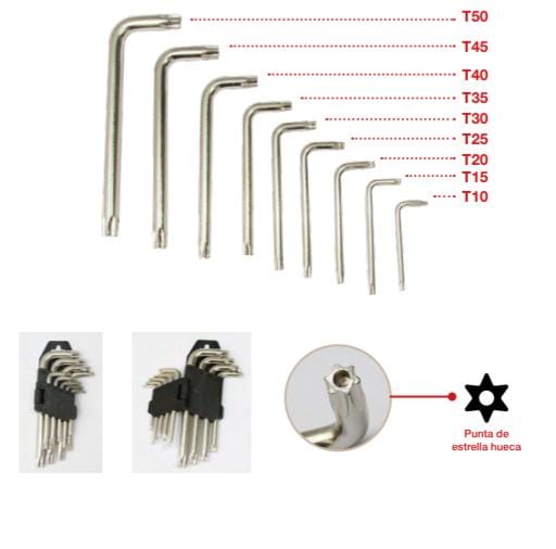 Kit Llaves Torx 