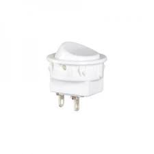 Interruptor llave tecla redonda blanca 